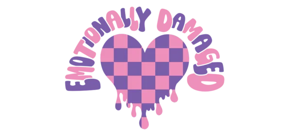 Emotionally Damaged Checkered Heart