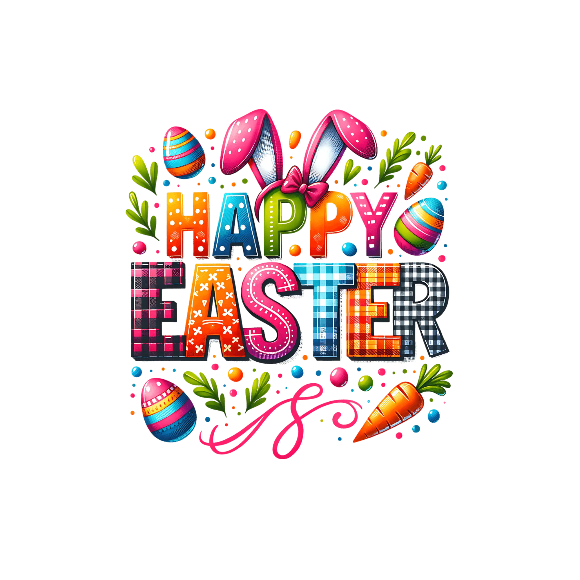 Happy Easter Colorful decal