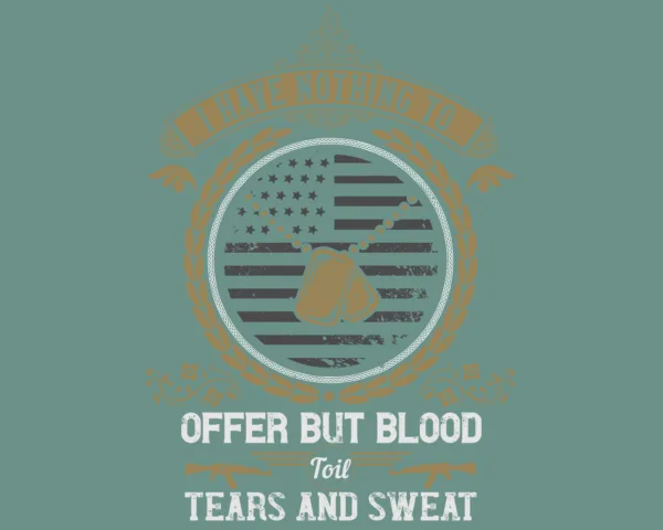 I have nothing to give but blood, toil, tears and sweat
