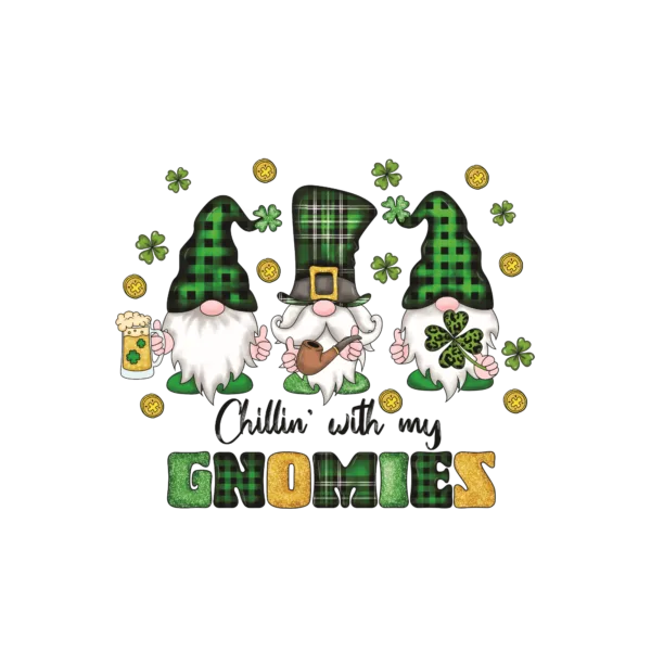 Chillin' With My Gnomies decal with gnomes