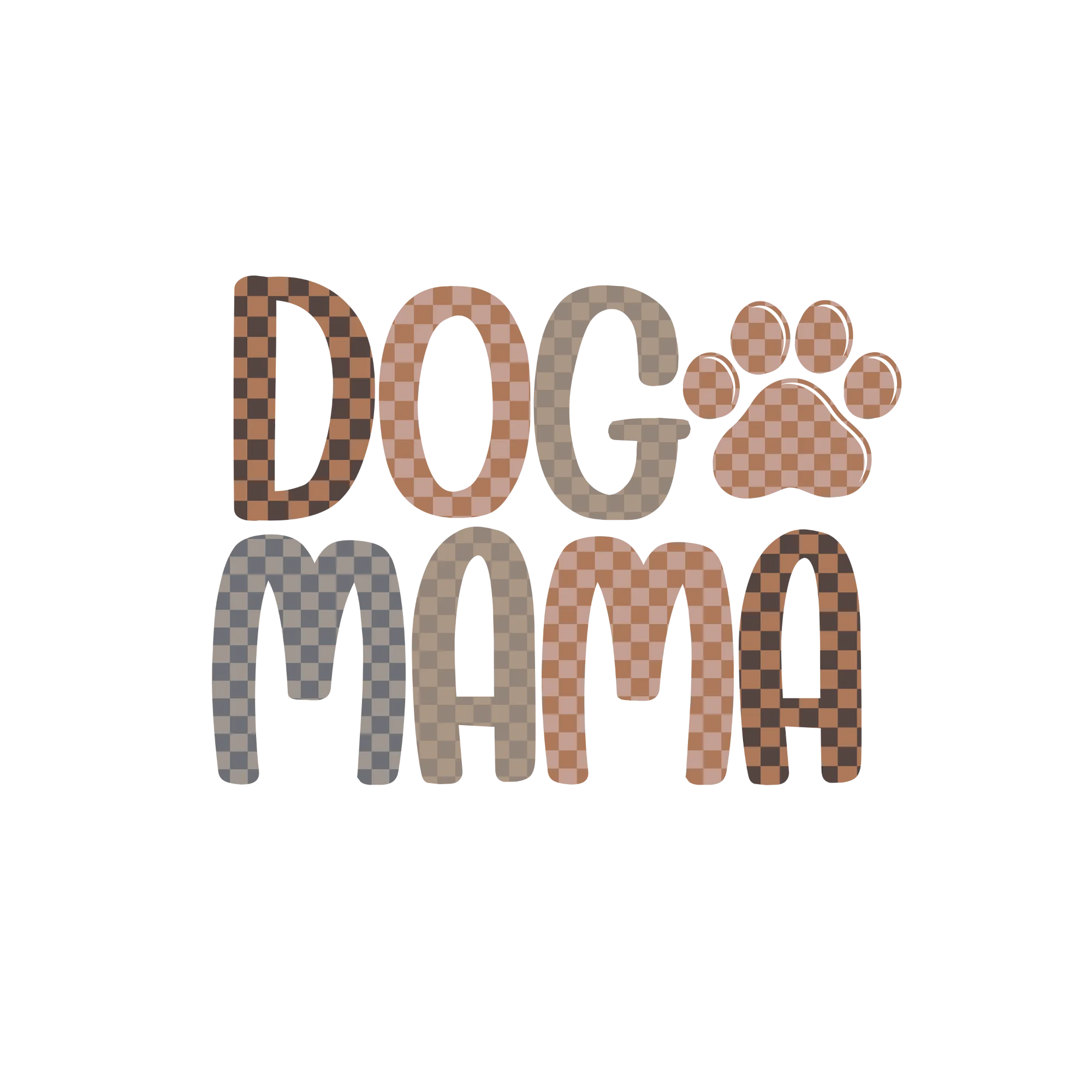 Dog Mama decal with a paw print
