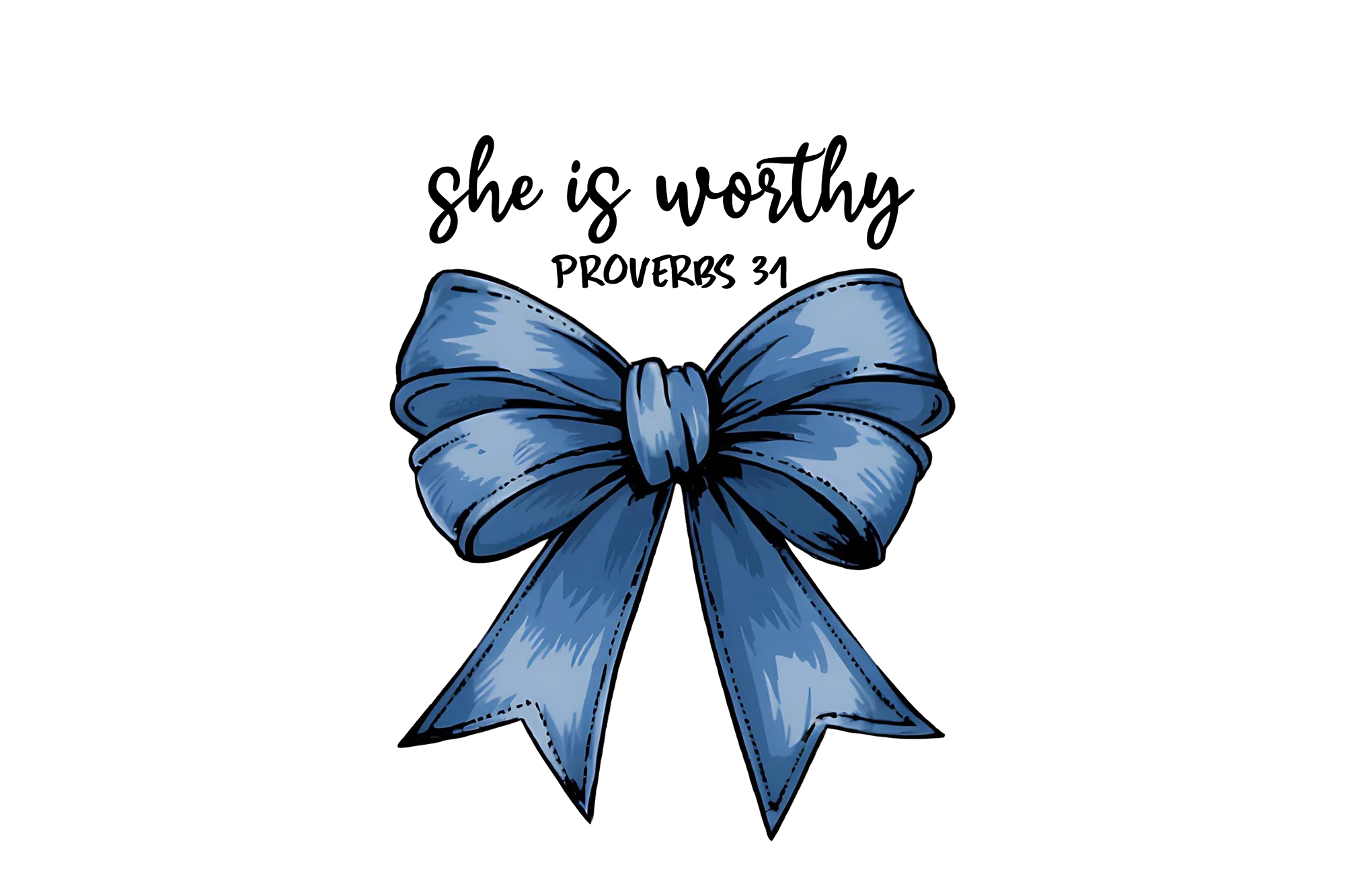 She is Worthy Blue Bow
