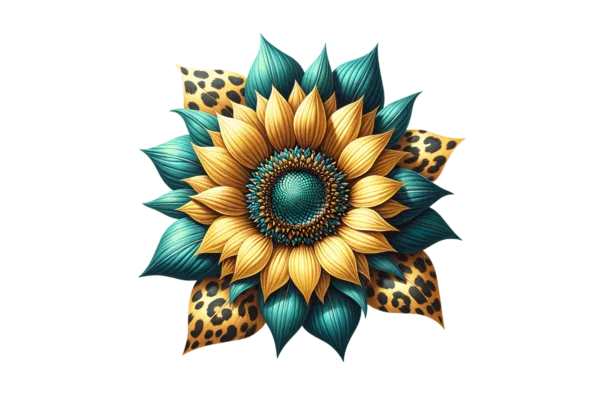 Turquoise sunflower