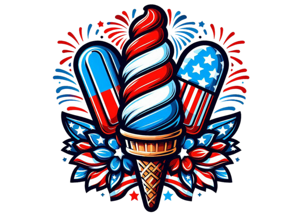 Red White and Blue Ice cream