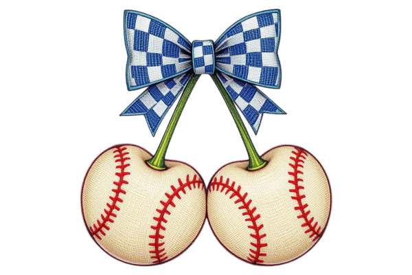 Baseball Cherries with Bow