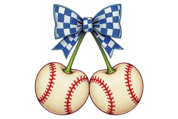 Baseball Cherries with Bow