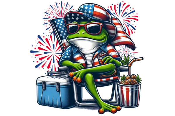 Funny Frog 4th of July