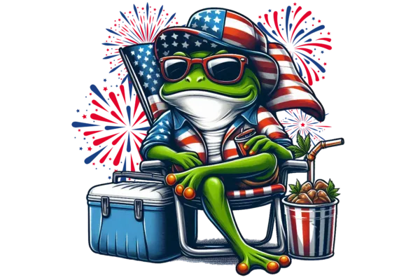 Funny Frog 4th of July