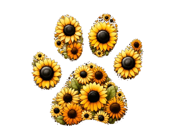 Dog Print Sunflower