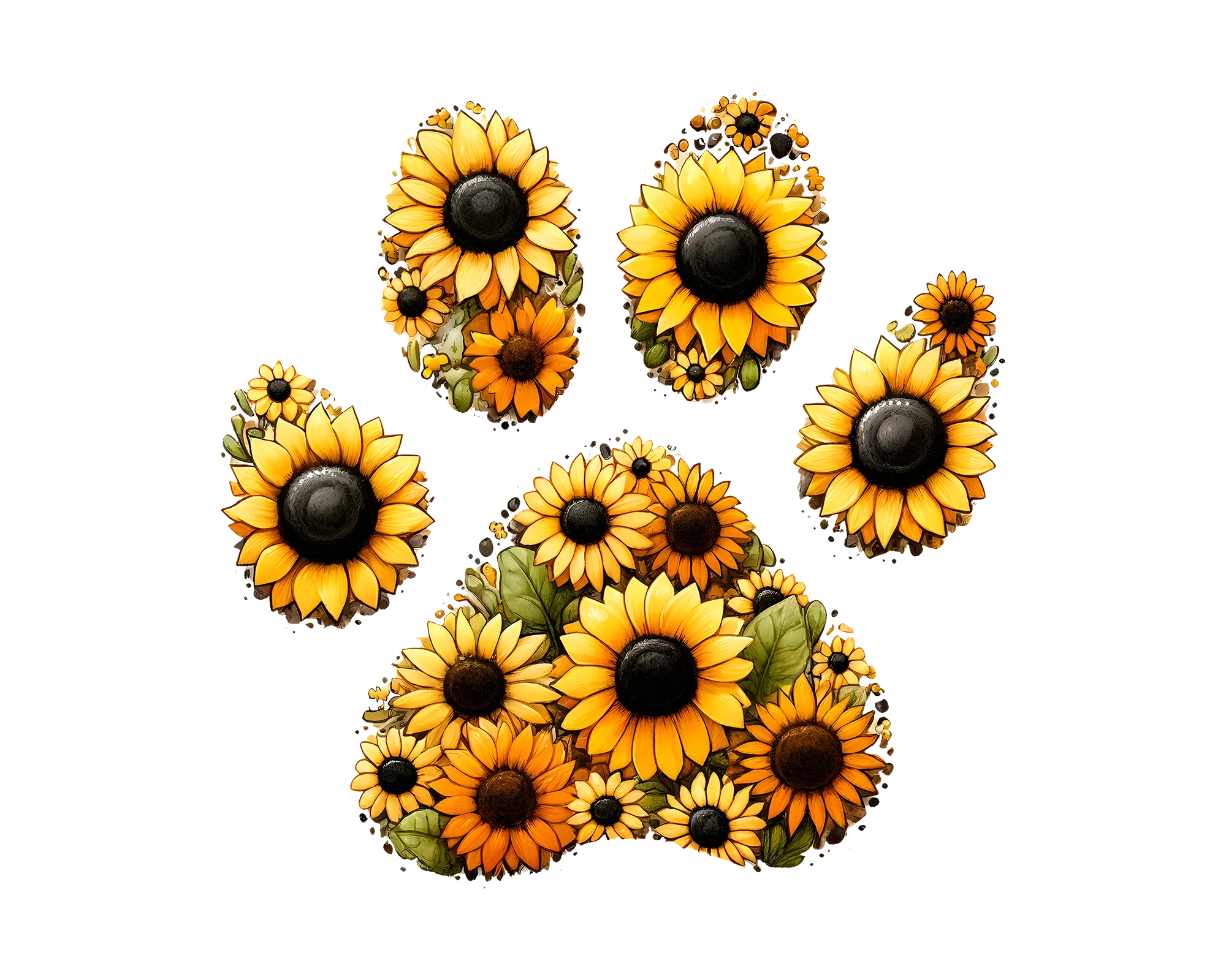 Dog Print Sunflower