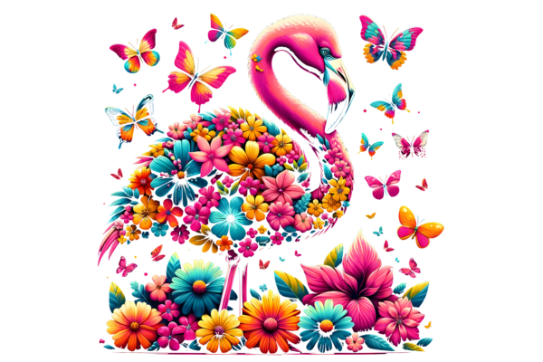 Floral Flamingo