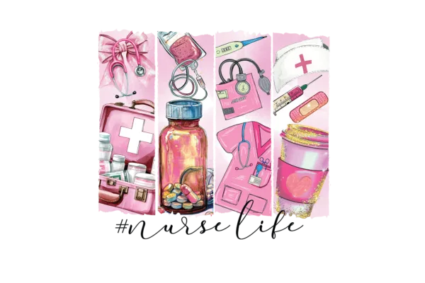 Nurse Life Brush Stroke