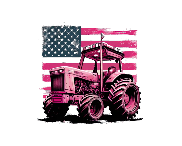 Farm Tractor Pink