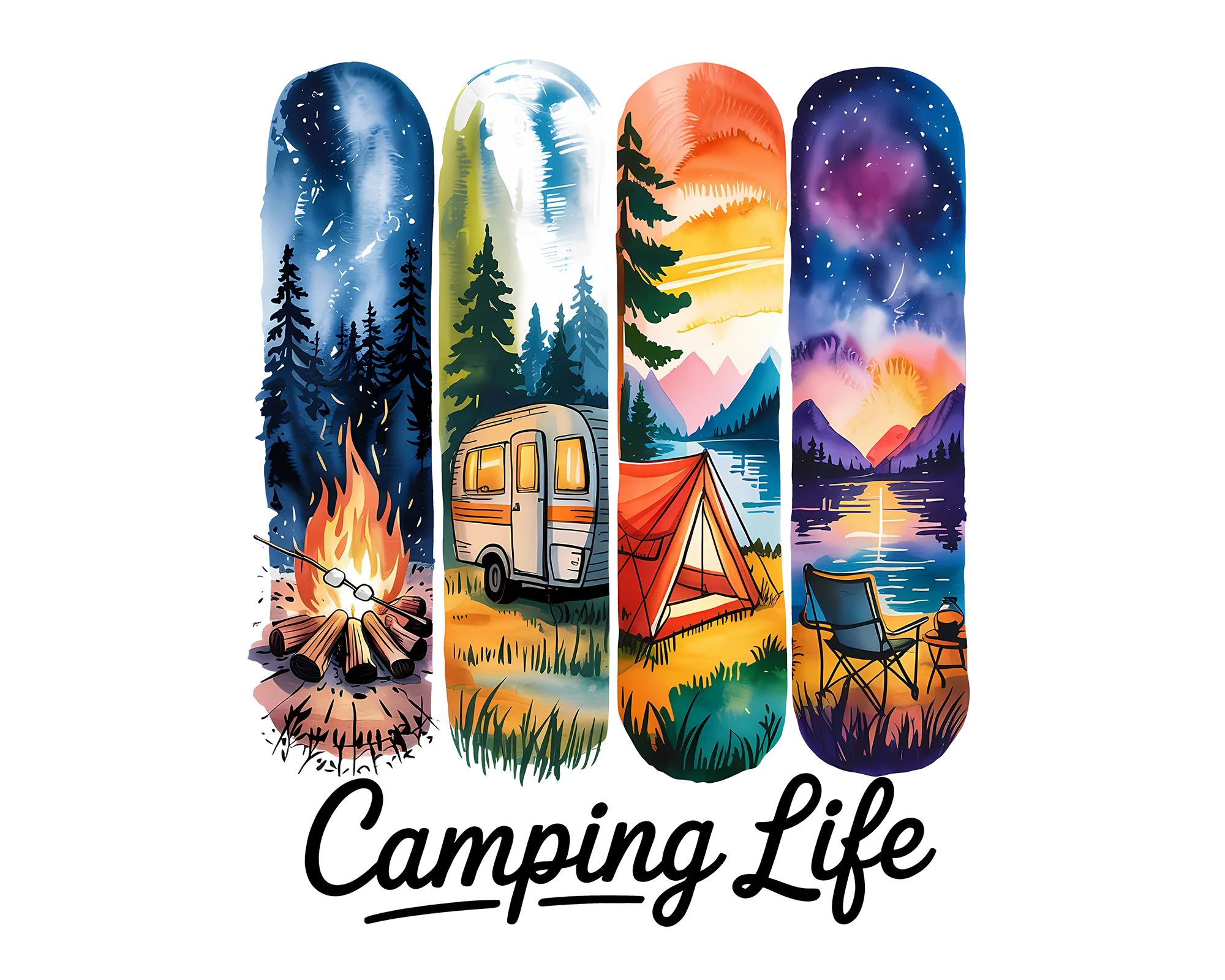 Camping Life (paintbrush stroke)