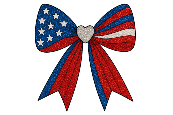 Red White Blue Bow