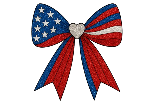 Red White Blue Bow