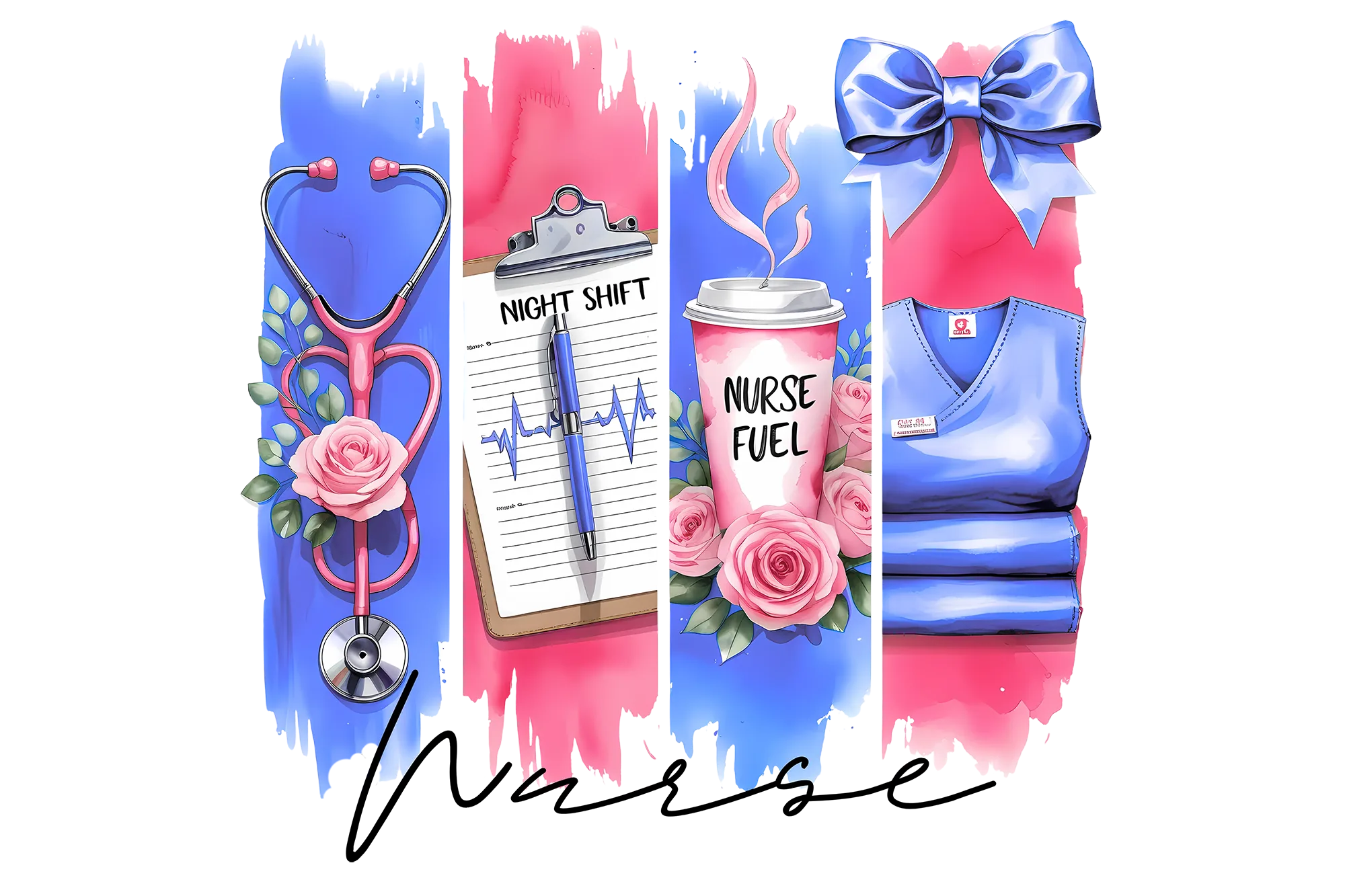 Brushstroke Nurse (black)