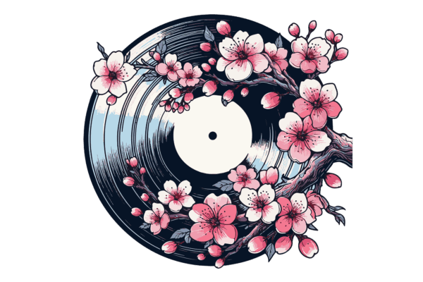 Record with Flowers