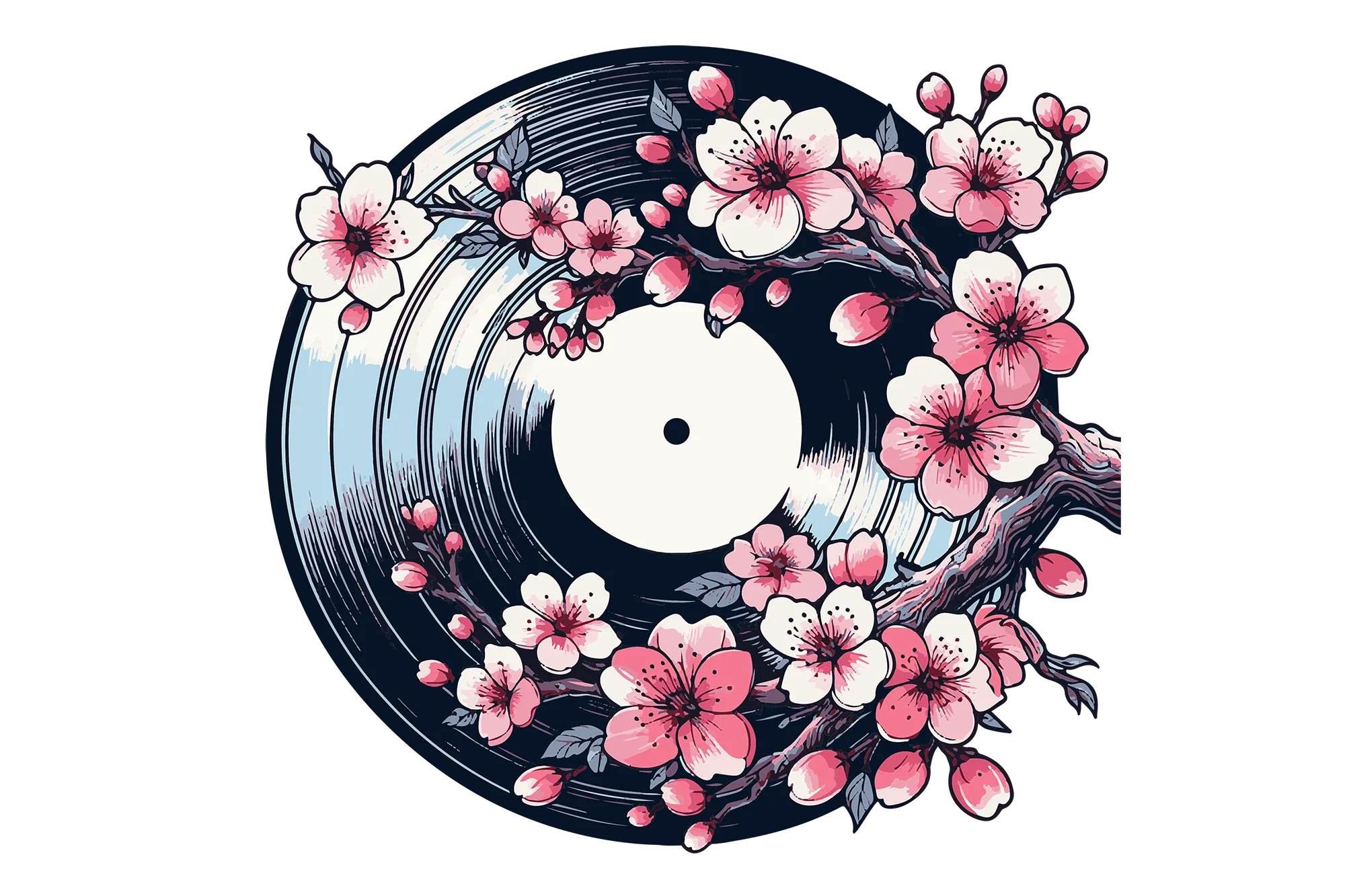 Record with Flowers