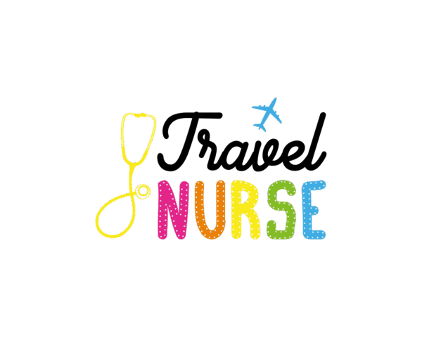 Travel Nurse Black and Colorful
