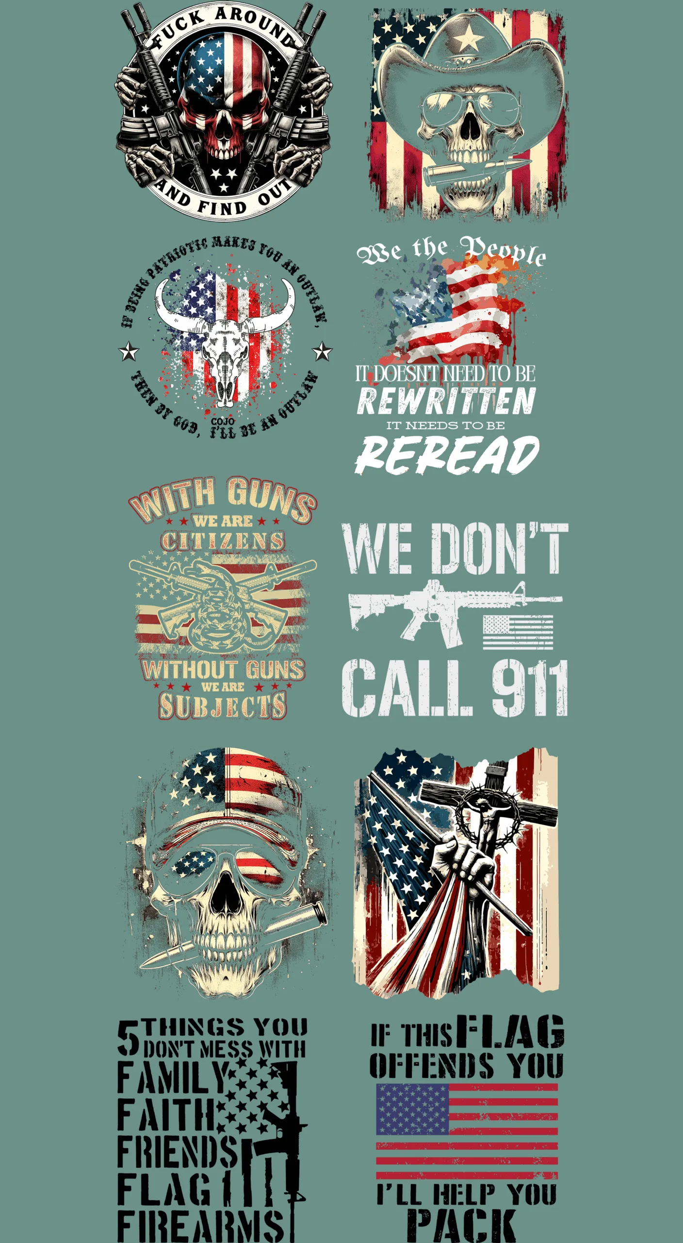 Pre-Made 2nd Amendment Gang 22x60