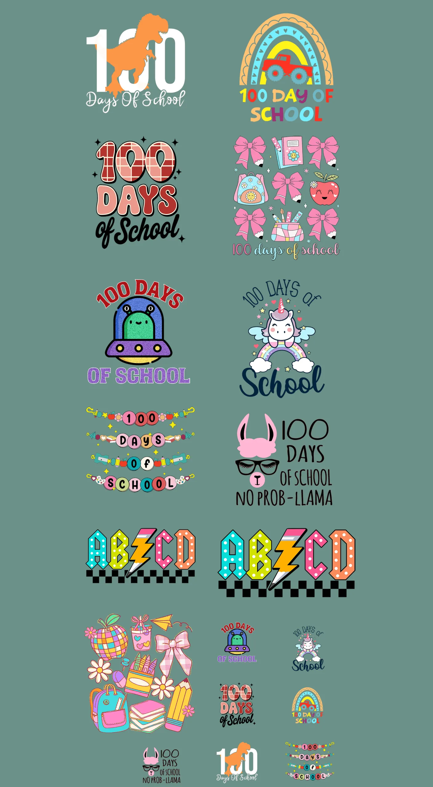 Pre-Made 100 Days of School Gang 22x60