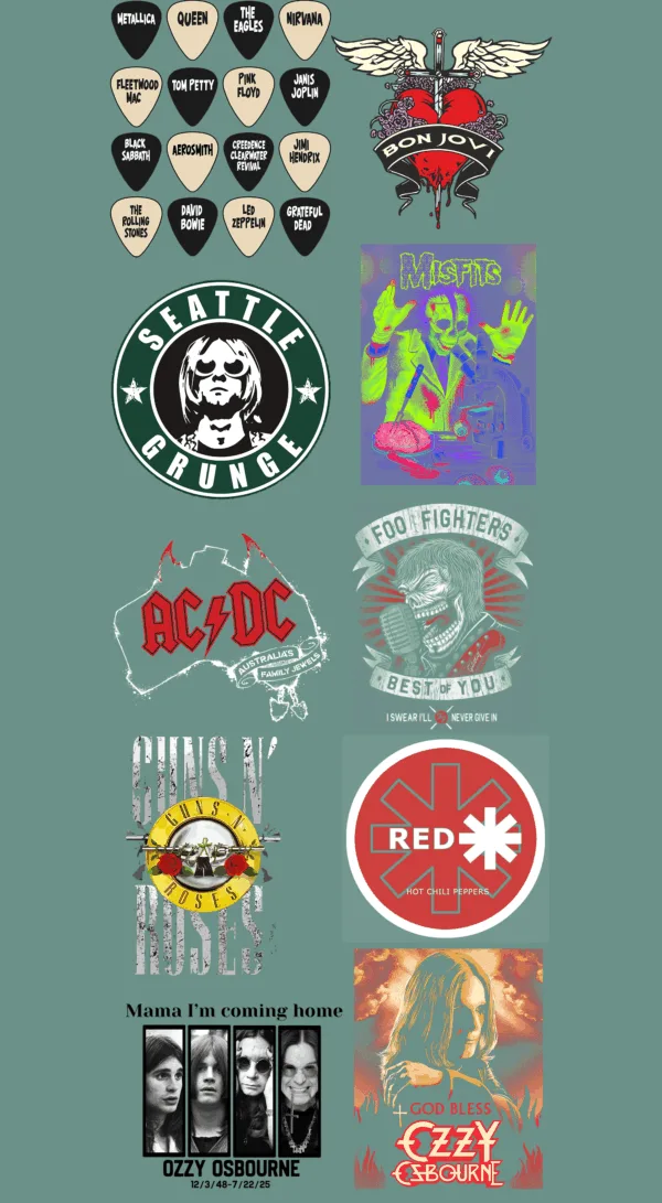 Pre-Made Vintage Bands gang 22x60