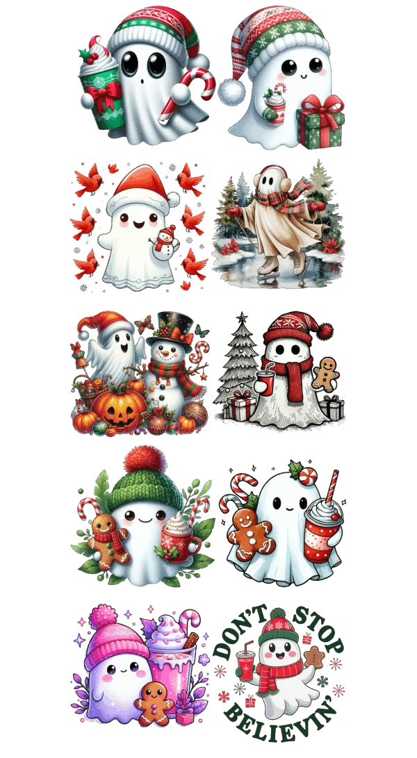 Pre-Made Christmas Ghost gang 22x60