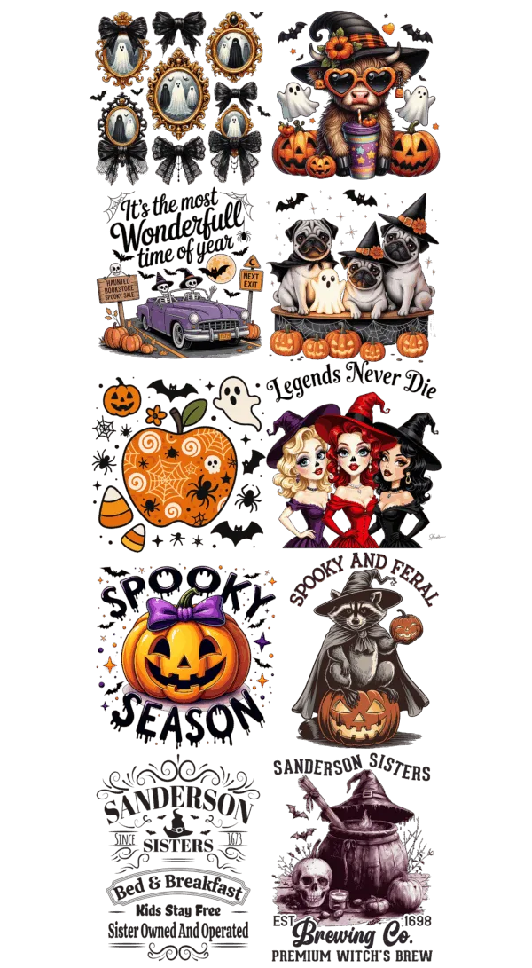 Pre-Made Halloween gang 22x60