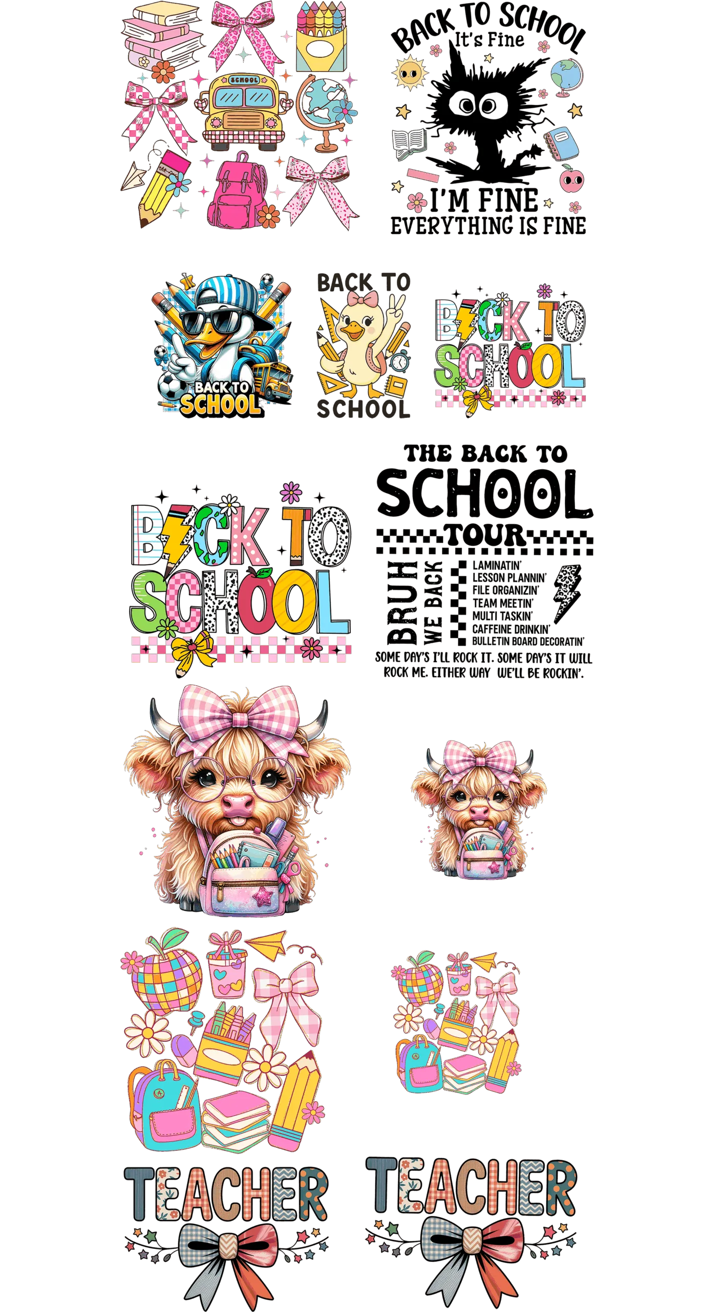 Pre-Made Back to School 22x60