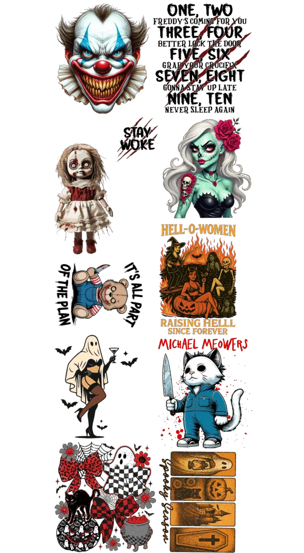 Pre-Made Scary Halloween gang 22x60