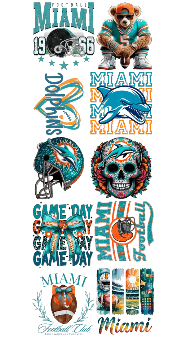 Pre-Made Dolphins gang 22x60