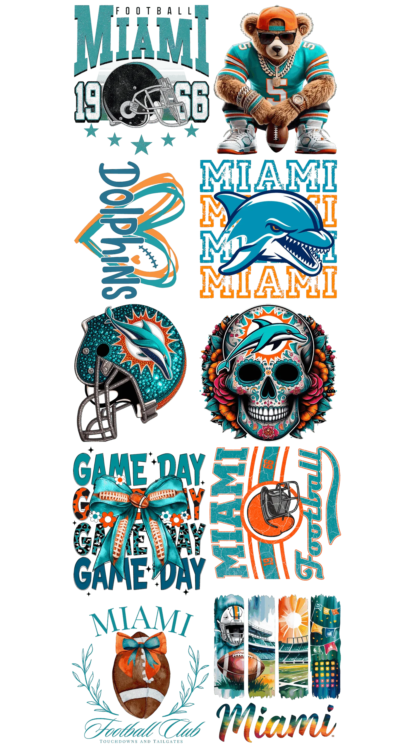 Pre-Made Dolphins gang 22x60