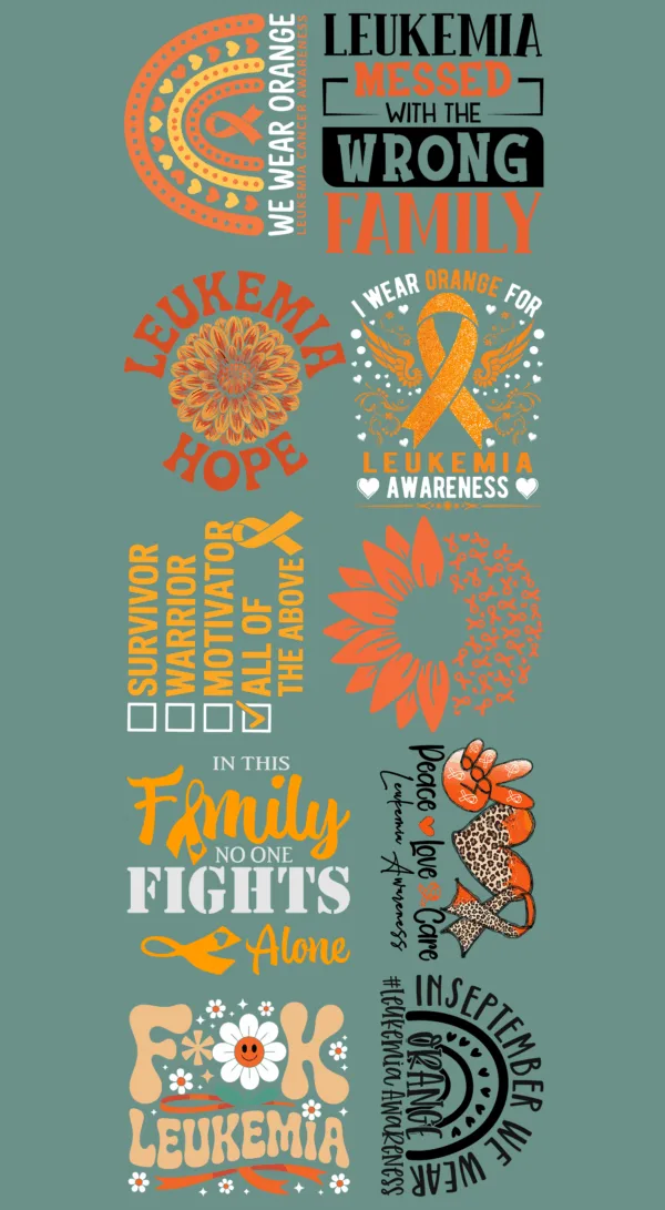 Pre-Made Leukemia Awareness gang 22x60