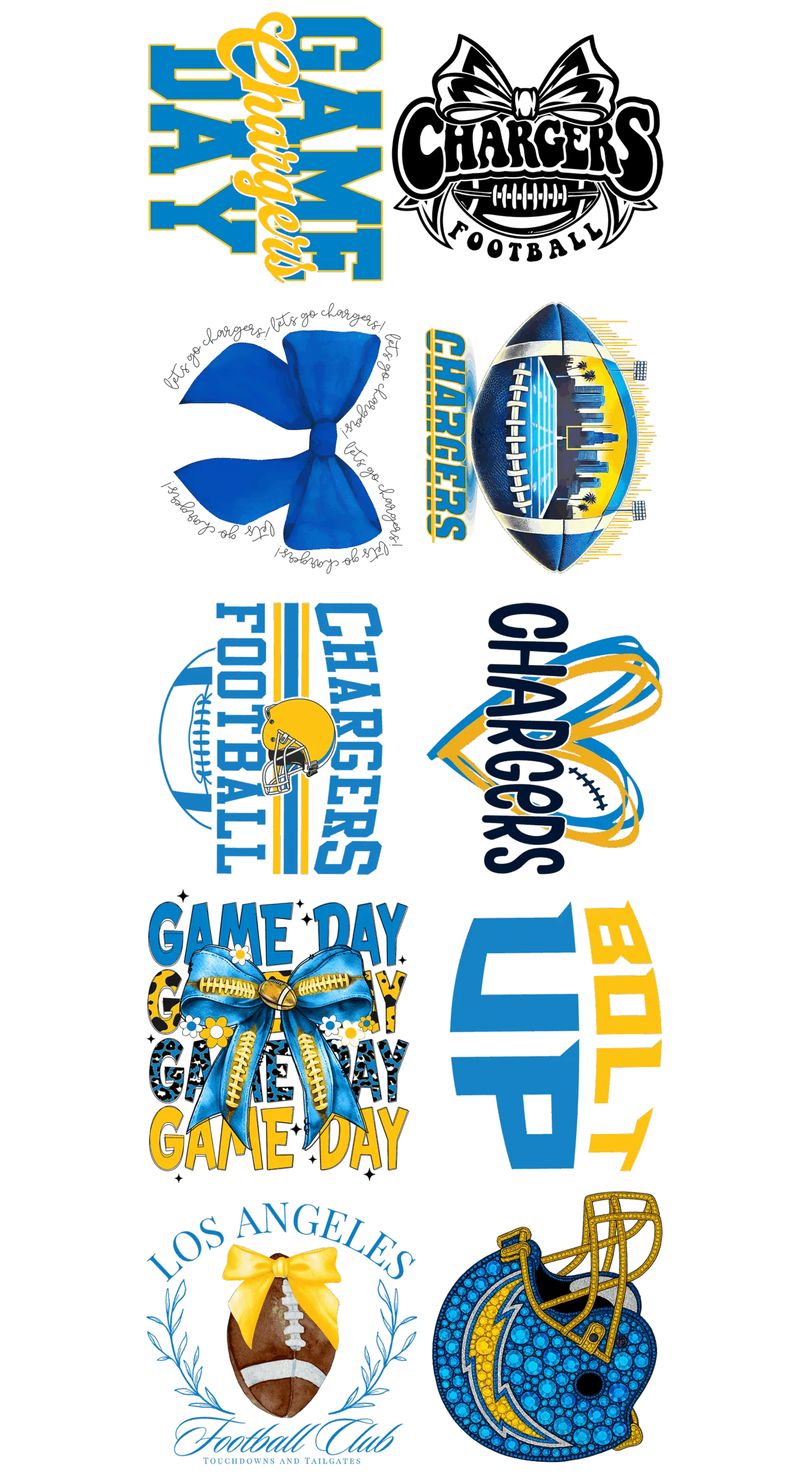 Pre-Made Chargers gang 22x60