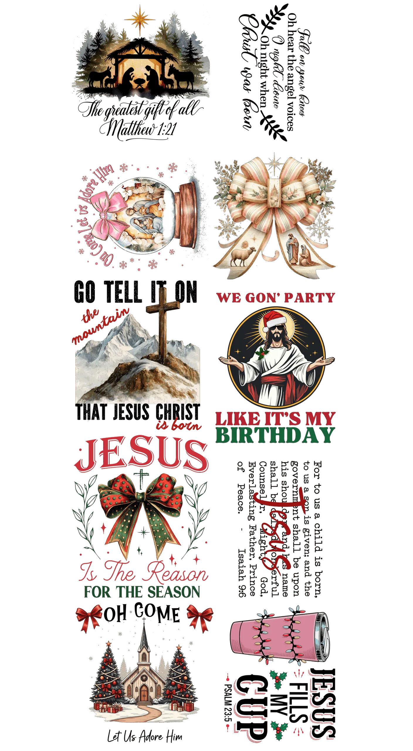 Pre-Made Christian Christmas gang 22x60