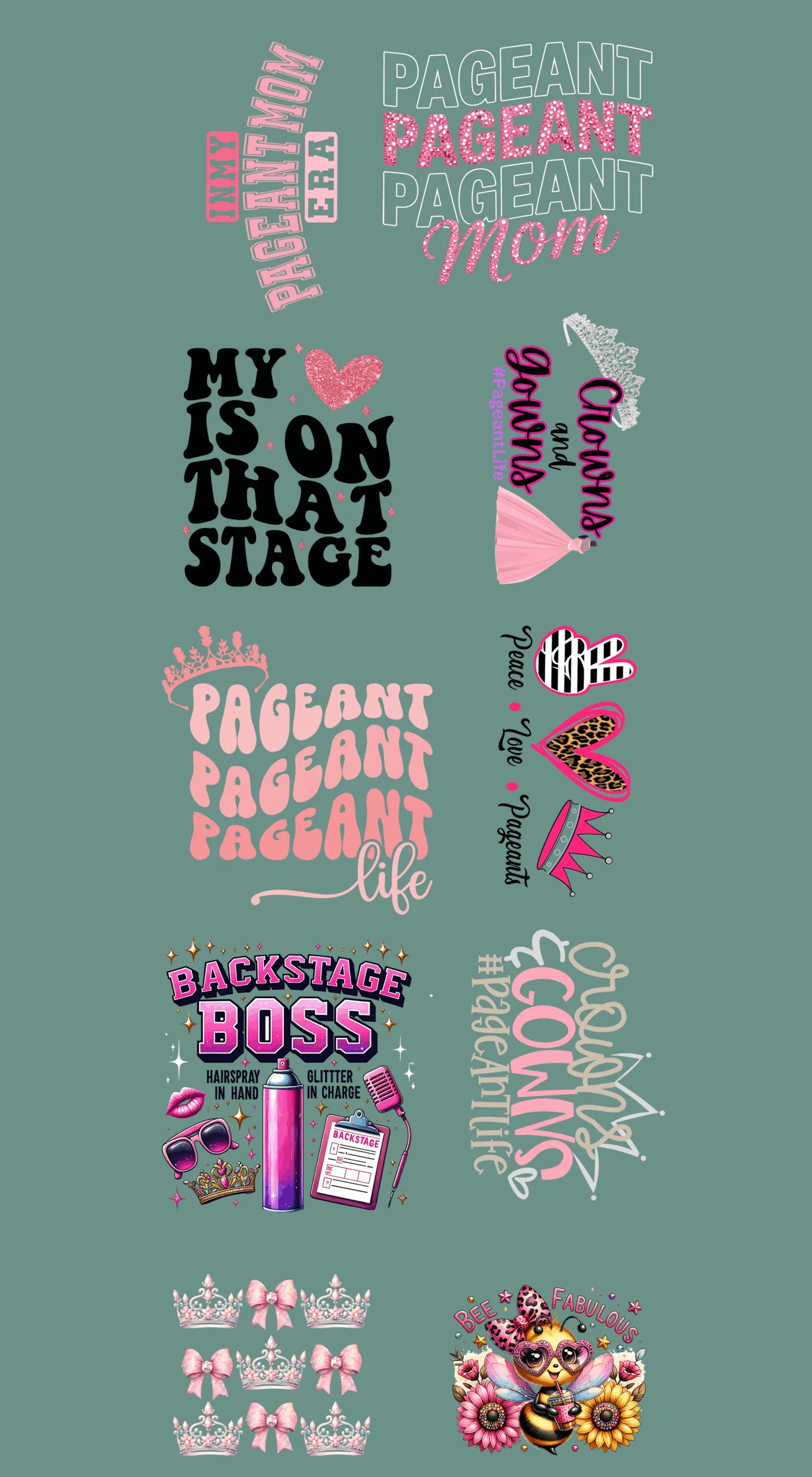 Pre-Made Pageant gang 22x60