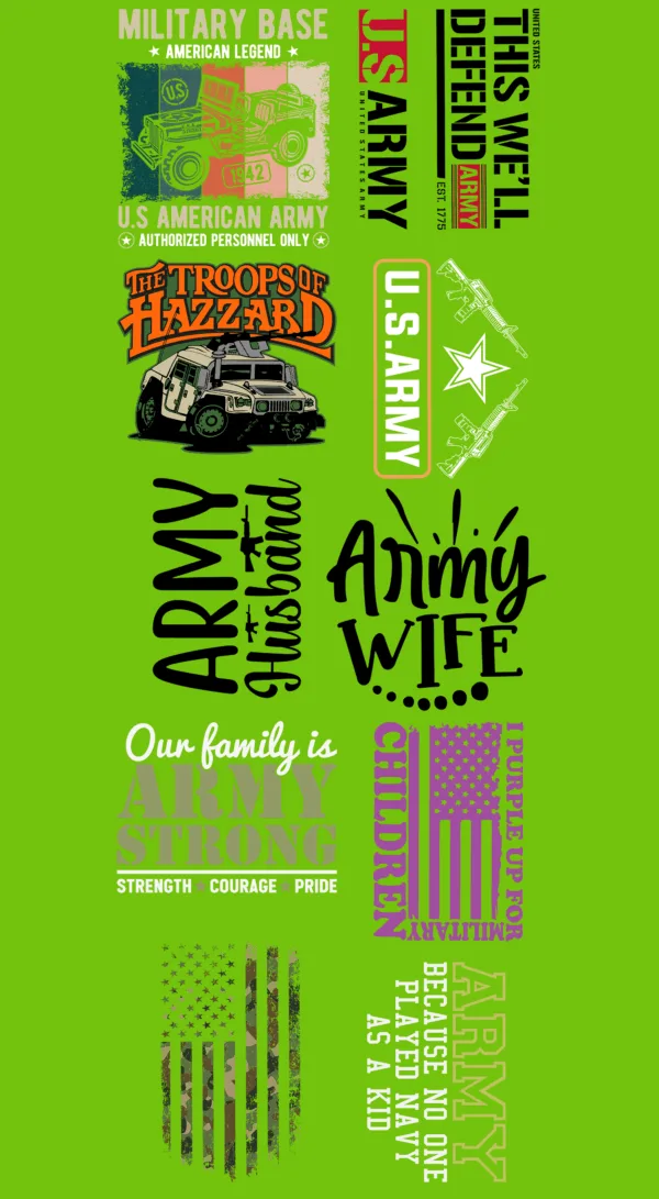 Pre-Made Army Gang 22x60