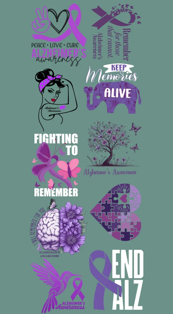 Pre-Made Alzheimer's Awareness Gang 22x60