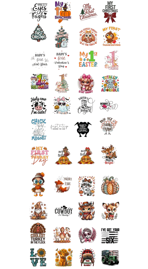 Pre-Made Baby Onesies gang 22x60