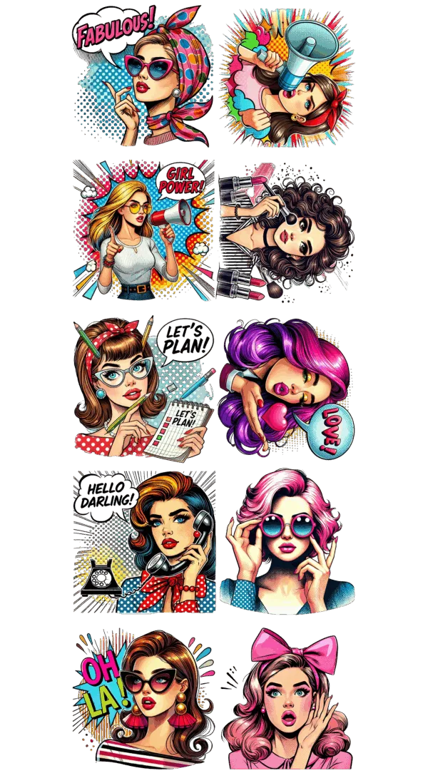 Pre-Made Pop Art gang 22x60