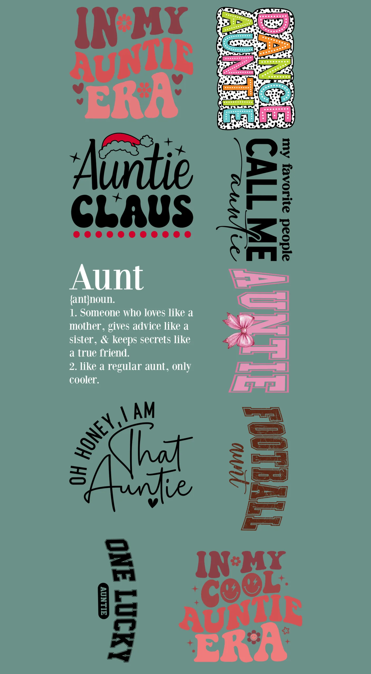 Pre-Made Auntie gang 22x60