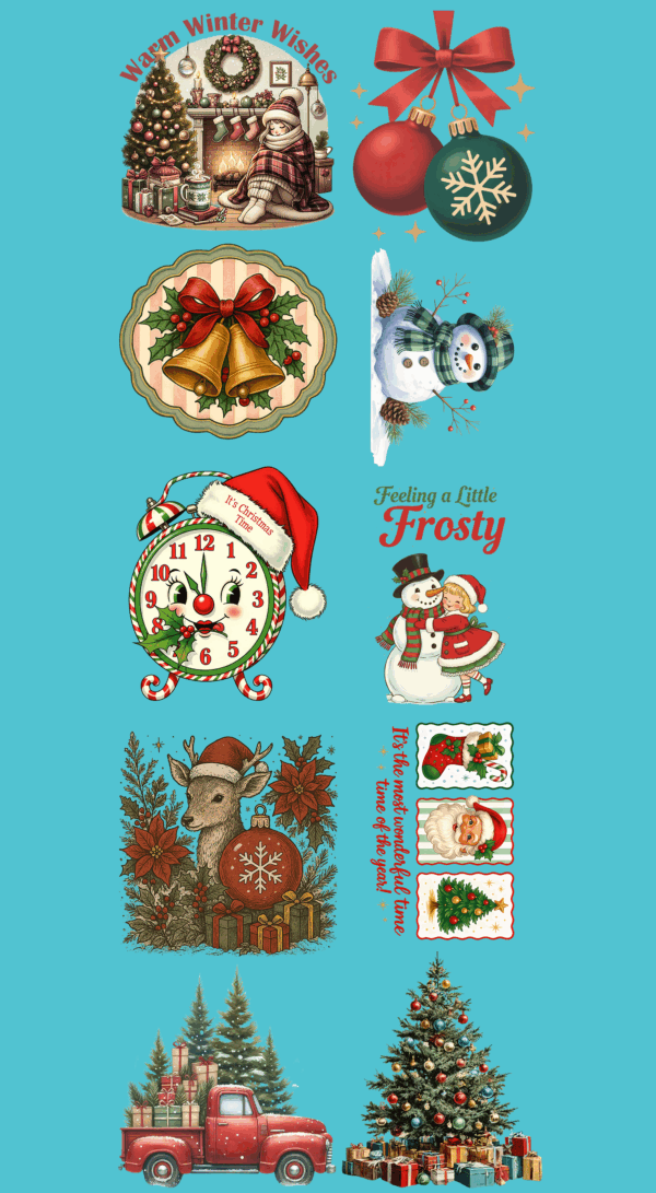 Pre-Made Vintage Christmas Gang 22x60