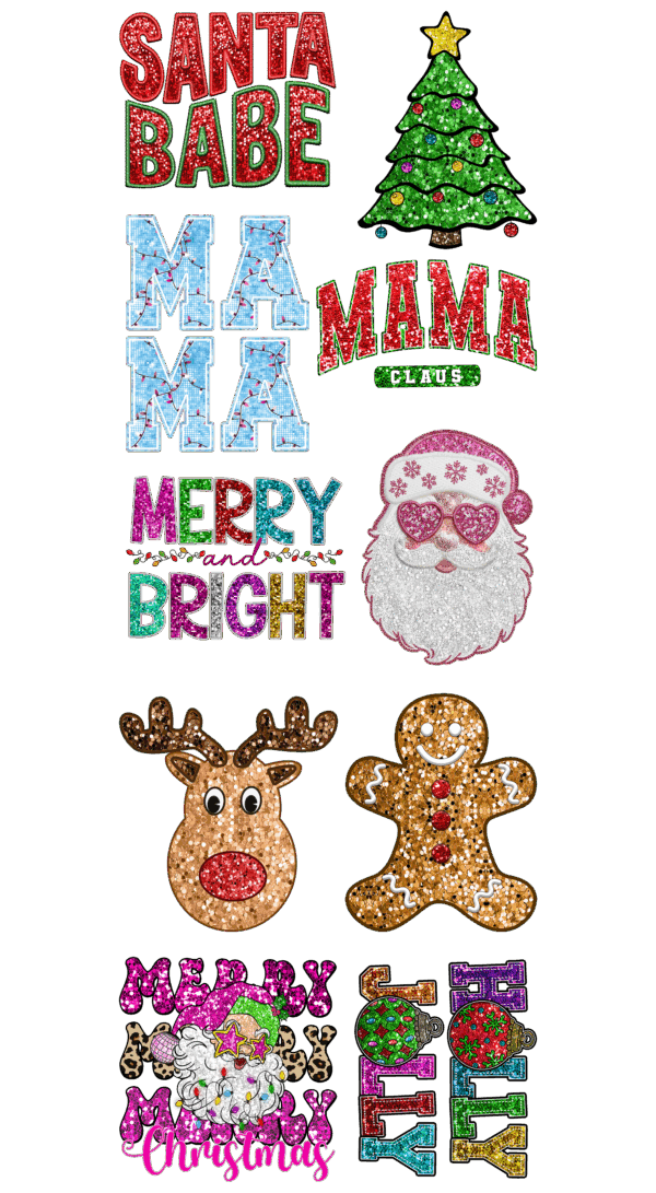 Pre-Made Sequin Christmas Gang 22x60