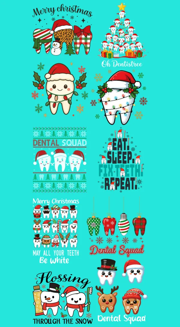 Pre-Made Dental Christmas Gang 22x60