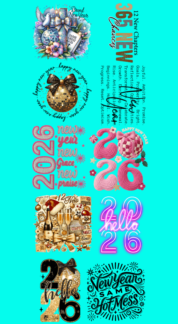 Pre-Made New Year 2026 Gang 22x60