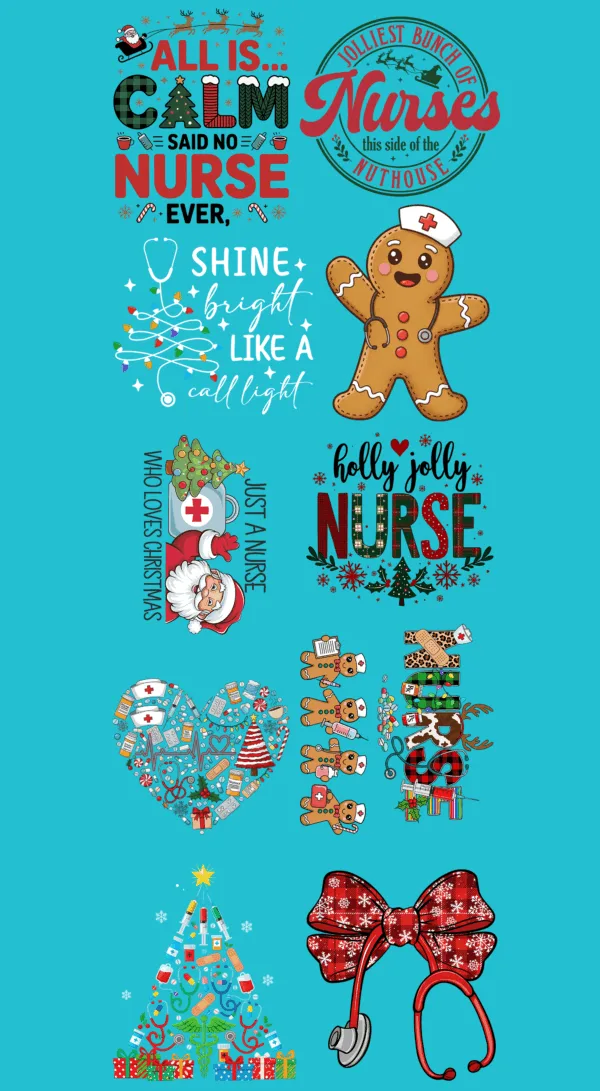 Pre-Made Nurse Christmas Gang 22x60