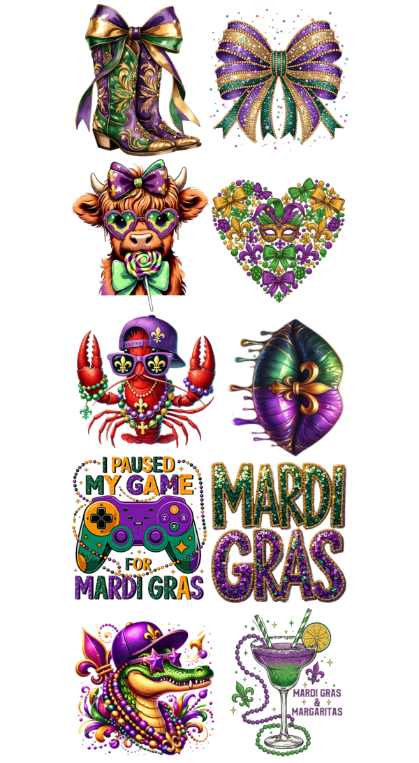 Pre-Made Mardi Gras Gang 22x60
